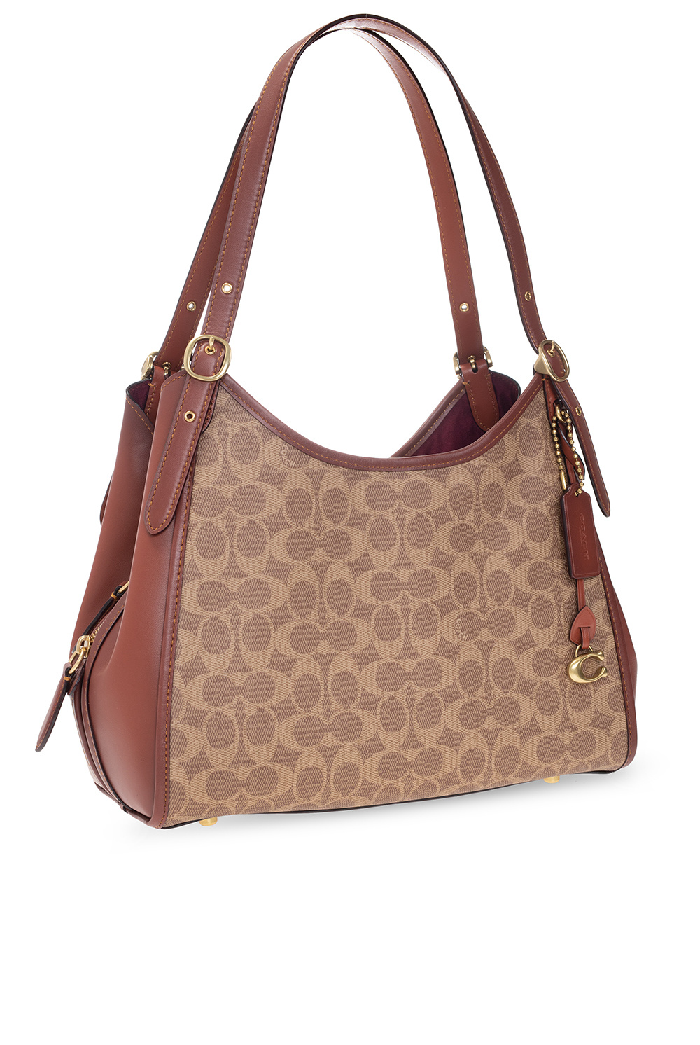 【関税送料込】COACH ‘Luna’ hobo bag ブラウン Coach Coach Luna Shoulder Bag In Signature Canvas 295.00